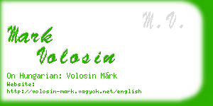 mark volosin business card